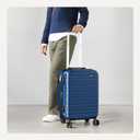 Amazon Basics 21" Hardside Carry-On Luggage with Multi-directional Wheels, Expandable for Up to 25% More Space, Scratch-Resistant Surface, Organized Interior, Navy Blue