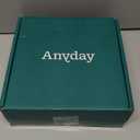 Anyday 4-Cup Microwave Cookware & Glass Container with Glass Lid, Plastic-Free Shallow Food Storage | Stackable Airtight Steamer with Vented Lid for Microwave-Safe Reheating, Steaming Vegetables (Frosted - Kale)