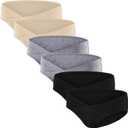 Angelhood 6 Pack Womens Cotton Maternity Underwear,Healthy Maternity Pregnancy Panties Postpartum Mother Under Bump Underwear (X-Large)