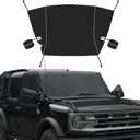 MAIKER 600D Windshield Cover Compatible with Ford Bronco  Waterproof, Frost & Snow Protection, Sun Shade, Wiper Front Window Protector