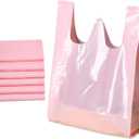 Plastic Bags 50 pack 8.6512.5 inch with Handles T-shirt Bags for Retail Shopping and Food Heavy Duty