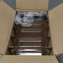 Rubbermaid Brilliance Glass Food Storage set of 4 containers 8 total pieces (4 containers + 4 lids) for Lunch Meal Prep and Leftovers Dishwasher and Oven Safe Clear/Grey