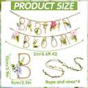 Baby in Bloom Banner, for Baby Shower decorations, Wildflower Butterflies Baby Shower Garland, Boho Floral Welcome Baby Garland Decor, Flowers Theme Paper Bunting for Mommy to Be Party