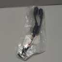 Elecan 3-Prong Y Splitter Power Extension Cord 1 FT, 90-Degree Angled Flat Plug 1 to 2 Way Outlet Space Saver, Heavy Duty Weatherproof SJTW, 16AWG 13A, 5-15P Cable Extender for Indoor Outdoor-UL