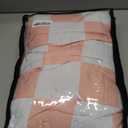 Pink Checkered Weighted Blanket for Adults 20lbs, 48"x72" Full Twin Size Cooling Plaid Heavy Throw Blanket for 130-220lbs, Microfiber Soft Thick Big Blankets Weighted Comforter Gift for Sleeping