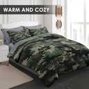 Pamnest Comforter Set Full Size, Camo Army Camouflage 7 Pcs Bedding for Kids and Adults, Military Bed Sheet Sets with Fitted Sheet 2 Pillowcase & 2 Sham for Bedroom Bed Decor