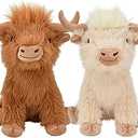 MULTIPETJumbo Highland Cow Size 8" (Assorted Colors) Dog Toy