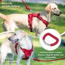 No Pull Dog Harness, Puppy Vest with Front Clip for Large Sized Dog(Burgundy Red, L)