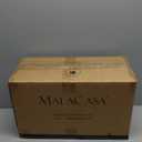 MALACASA Casserole Dishes for Oven, Porcelain Baking Dishes, Ceramic Bakeware Sets of 4, Rectangular Lasagna Pans Deep with Handles for Baking Cake Kitchen, White (9.4"/11.1"/12.2"/14.7"), Series