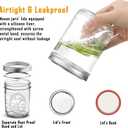 Miuyhji Wide Mouth Mason Jars 16 oz with Lids [4 Pack], Canning Jars with Metal Airtight Lids and Bands, 16 oz Glass Jars for Fermenting, Pickling, Freezing, Preserving, Meal Prep, Jar Dcor, 16 oz-4Pcs