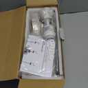 Plug in Chandelier Mini Crystal Chandelier White Retro Small Chandeliers Ceiling Light for Girls Bedroom,Farmhouse Plug in Pendant Light for Kitchen Island Bathroom Dining Room Closet (Brown)