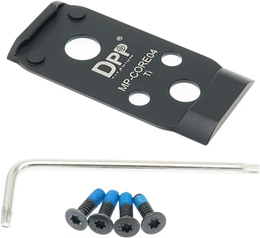 DPP Titanium Mount/Adapter Plate Compatible with Smith & Wesson MP 2.0 Optics Ready/CORE Holosun 407K/507K/EPS Carry/Osight K S SE/RomeoZero