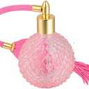 100ML Vintage Crystal Glass Perfume Bottle Spray Atomizer Refillable Purple Pineapple Pattern Design Sprayer. (Pink)