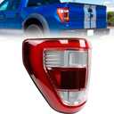 LED Tail Light Assembly Brake Rear Lamp W/Blind Spots Compatible with Ford F150 F-150 King Ranch Lariat Limited Platinum 2021 2022 2023 Replace ML3Z-13405-D (Left Driver Side)