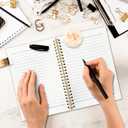 TWRVI Blue Hydrangea Christian Spiral Notebook, Religious College Ruled Notebook Journal for School Office Supplies, His Mercies Are New Every Morning Bible Journaling Notebooks 5.5"x8.3" 164 Pages