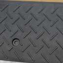 Curb Ramp 2" Rise Rubber Curb Ramps for Driveway Curb Ramps for Sidewalks Car Ramps Door Threshold Ramp Shed Ramps for Riding Mower 7000 LB Capacity