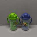 Dr. Brown's Milestones Insulated Sippy Cup with Straw and Handles, Spill-Proof Tumbler with Lid, 2-Pack, Blue & Green, 10 oz/300 mL, BPA Free, 12m+