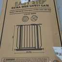 Regalo Safety 29-49" Easy Step Extra Wide Baby Gate for Doorways & Bottom of Stairs, Pressure Mounted Safety Gate with Door for Babies, Toddlers & Pets, White