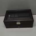 Jewelry box, Jewelry Box Display Case with Drawers for Rings Bracelets Necklaces (Black)
