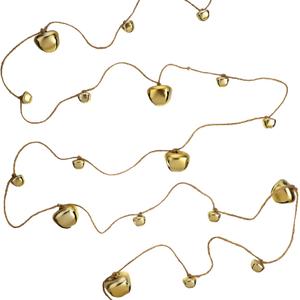Yinder Garland Jingle Bell for Christmas Decorations Vintage Hanging Bell Garland on String for Christmas Tree Home Office Wall Door Decorations(Gold, 2 Pcs)