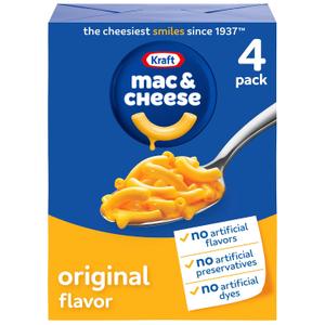 Kraft Original Mac & Cheese Macaroni and Cheese Dinner, 4 ct Pack, 7.25 oz Boxes, BBD 02/28/2026 Kraft Original Mac & Cheese Macaroni and Cheese Dinner, 4 ct Pack, 7.25 oz Boxes, BBD 02/28/2026