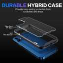 Matone Compatible with iPhone 12 Case, Compatible with iPhone 12 Pro Case, Clear Slim Protective Hybrid Cover Hard PC Back with TPU Bumper - Black