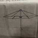 JEAREY 11' Patio Umbrellas Outdoor Table Market Umbrella w/Crank, 8 Sturdy Ribs, UV Protection Windproof for Garden, Deck, Backyard, Pool(Black Striped)