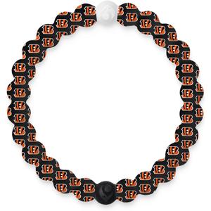 Lokai NFL Football Collection Beaded Bracelets for Men & Women - Silicone Jewelry Beaded Friendship Bracelet for Women & Men - Sports Team Gear, Apparel & Accessories (6 Inch - Small, Cincinnati Bengals Logo)