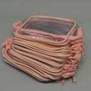 Weewooday 12 Pieces Clear Makeup Bags Cosmetic Storage Bags PVC Zipper Pouches Travel Waterproof Makeup Plastic Case for Women Organizing Toiletries Traveling Bathroom(Small,Pink)