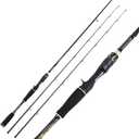 Sougayilang Fishing Rods - IM6 Graphite Blanks Casting & Spinning Rods, 2-Piece Rods with Extra Tip Section,Power Transition System, EVA Handle