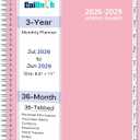 Monthly Planner 2026-2029, 36 Months Calendar Planner 2026-2029 from Jul 2026 Jun 2029, 8.5'' x 11'' with Ruled Spread, Flexible Cover, Spiral Wirebound, Pocket, Coated Tabs, Notes Habit Tracker