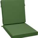 AAAAAcessories Outdoor Seat Cushions for Chairs, One-Piece Design, Fade-Resistant, Waterproof Patio Furniture Replacement Cushions, 20" x 20" x 3" + 20" x 20" x 3", Dark Moss Green