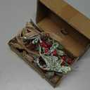 Winter Garland Christmas Decoration of Red Berries, Pine Cones, Holly & Evergreen Pine Needle  Unlit Holiday Berry Dcor for Home, Kitchen, Bar & Fireplace & Decorative Outdoor Greenery 6 Ft Long