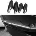 Car Inner Door Handle Armrest Cover Decals for 2022 2023 2024 2025 Honda Civic 11th Gen Accessories ABS Carbon Fiber Stickers