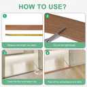 M METERXITY Floor Transition Strip Self Adhesive, 6.56FTx1.58Inch PVC Laminate Flat Divider Door Transition Strip for Joining Floor Gaps/Carpet/Tiles/Doorways [Teak]