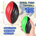 Jerify 11 Pcs Mini Footballs for Kids Spiral Foam Football Bulk 5 Inch Soft Small Waterproof Foam Ball Sports Birthday Toddler Football for Indoor and Outdoor Game(Assorted Color)