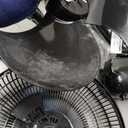 Comfort Zone Oscillating Table Fan with Adjustable Tilt, Convenient Push Button Controls, Quiet, 12 inch, 3 Speed, Desk Fan, Airflow 7.25 ft/sec, Ideal for Home, Bedroom, Dorm & Office, CZ121BK