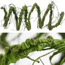 118 inch Big Artificial Green Tree Branches Ivy Grapevine Garland Fake Tree Trunk Wall Door Hanging Plants Twigs Moss for Garden Home Wedding Outdoor Jungle Leaves Room Decoration (Large)