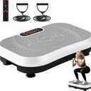 SoftGym Waver Vibration Plate Exercise Machine for Lymphatic Drainage Weight Loss,120 Speed Levels Vibrating Platform with Resistance Bands,Full-Body Workout Equipment for Muscle Toning