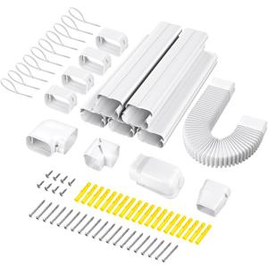 Mini Split Line Set Cover: 4 W 10 Ft Decorative PVC LineSet Cover for Mini Split Air Conditioner, HVAC, Central AC & Heat Pump Systems, Perfect for Outside Use