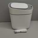 ELPHECO Slim Bathroom Trash Can with Lid, 2.5 Gallon Automatic Adsorption Garbage Can, Narrow Sensor Trash Bin, Slim Waterproof Garbage Can, Smart Waste Bin for Narrow Space (Bag Self-Absorbing)