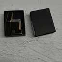 Soft Flame Black Gold Flint Wheel Butane Refillable Gas Metal Lighter