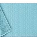 WRISIN Non Slip Bathtub Mat for Bath Tub Shower - Natural Rubber Mat with 241 Suction Cups - Soft Bathroom Safety Mat - Unique Diamond Pattern - Fatigue Relief - Machine Washable - 16  28 Inch (Blue)