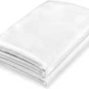 Homiest White Satin Flat Sheet - Luxury & Ultra Soft Full Mattress Bedding, Full Flat