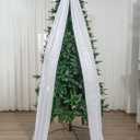 Knitgrip Big Bow Decor 118x28 Inch Velvet Sequin Bow for Wedding Wall Backdrop Extra Large Glitter Giant Tree Topper Huge Oversized Decoration for Room Front Door Party Backdrop Birthday(White)