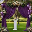 2 Panels 5ft X 10ft Purple Backdrop Curtains for Party - WENSINL Wrinkle Free Polyester Backdrop Drapes for Wedding Bridal Shower Birthday Stage Photobooth Backdrop Curtain Wall Decorations
