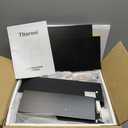 Nightstand with 2 Drawers and Open Shelf Wood Bedside Table Gold Handles Storage Night Stand with Light for Bedroom, Black and Brown (11.8 inches D x 17.1 inches W x 23.6 inches H)