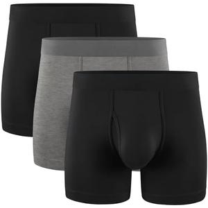 5Mayi Men's Underwear Boxer Briefs Cotton Regular Long Mens Boxer Briefs Underwear Men Pack M