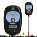7-in-one Soil Test Kit, Soil Moisture Meter/PH Meter/Sunlight Intensity/Fertility Soil Tester, LCD display Air & Soil Hygrometer Temperature for Garden, Farm, Lawn Care Moisture Meter for Hous Plants