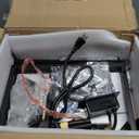 GYIIYUO LED TV Stand with Power Outlet and Fabric Drawer for 55 50 45 Inches TV - Entertainment Center and Industrial TV Console Table for Living Room, Bedroom- 47" Rustic Brown